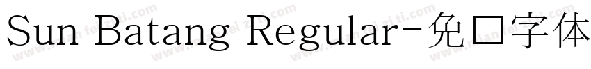Sun Batang Regular字体转换
